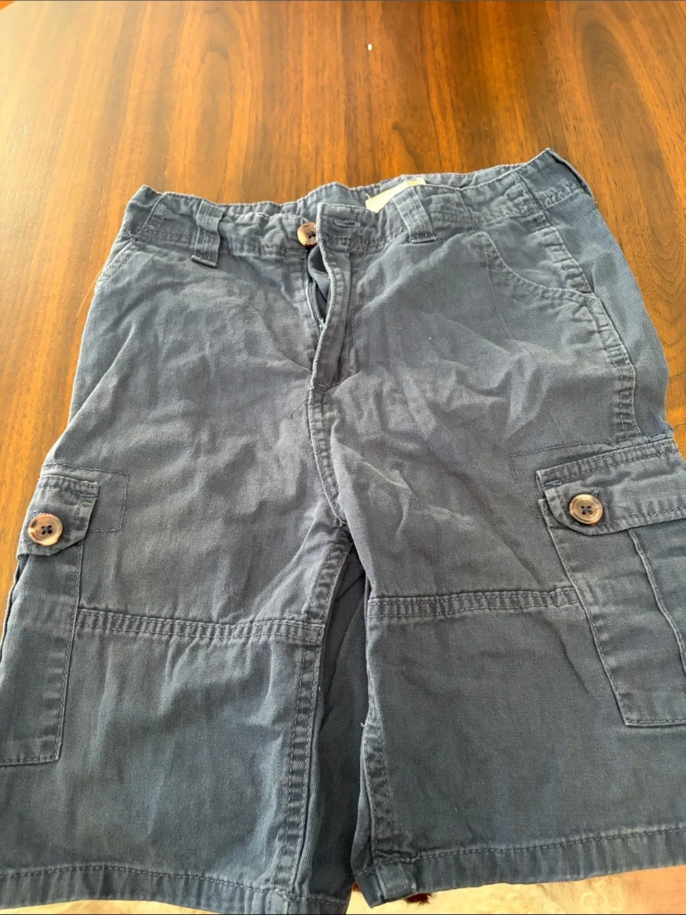 Kids Navy Cargo Shorts